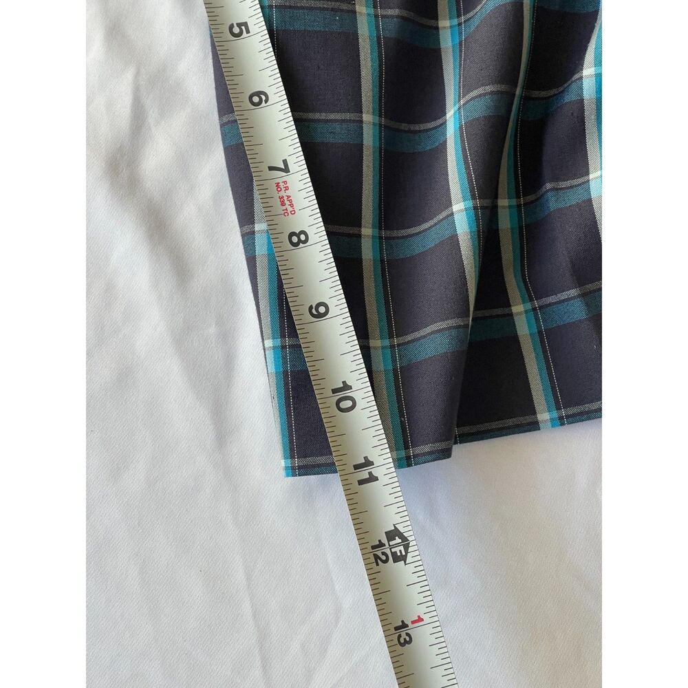 Men's Adidas Navy Blue Plaid Walking Golf Shorts Flat Front SIZE 35 - Picture 8 of 8